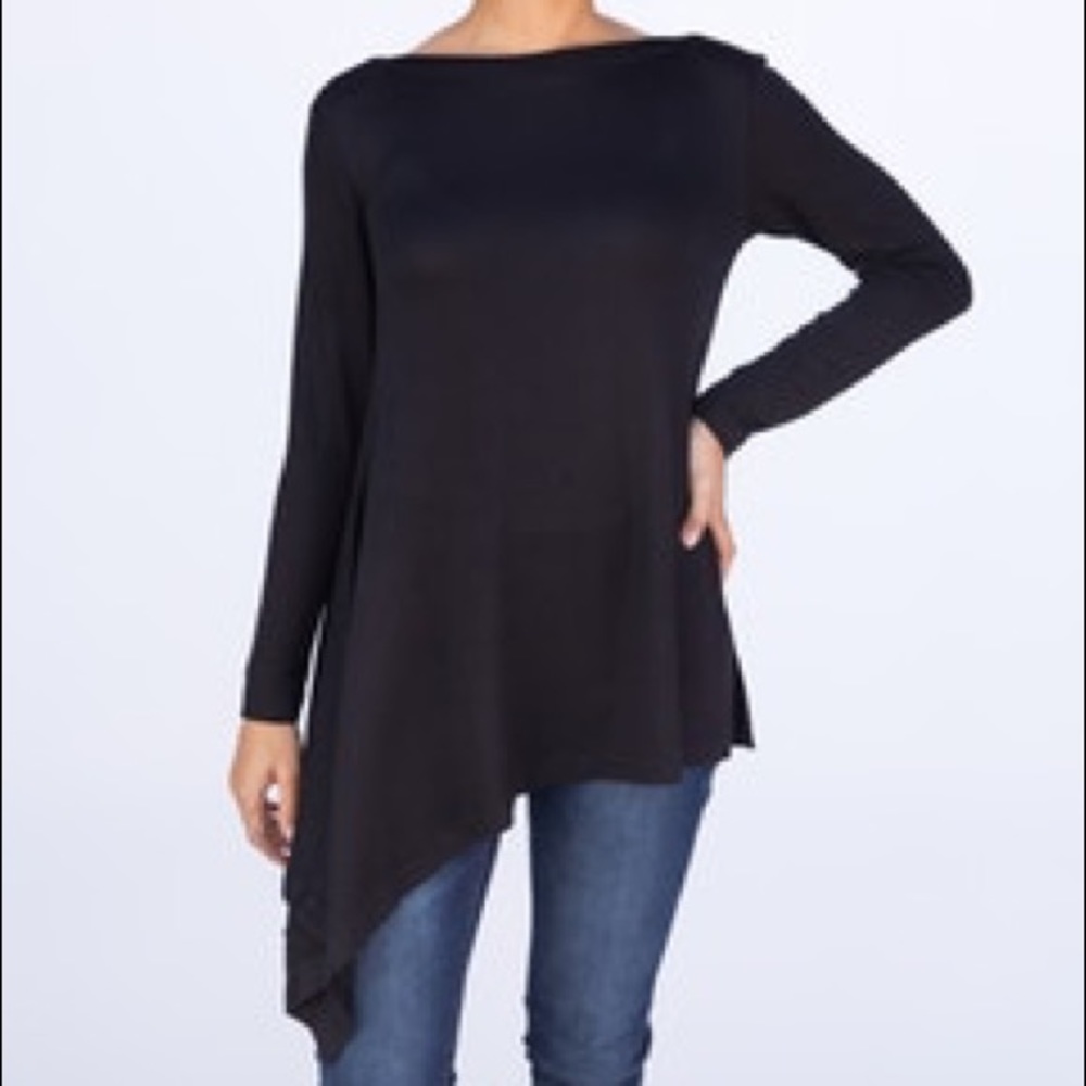 NWT Asymmetrical Tunic in Baby French Terry